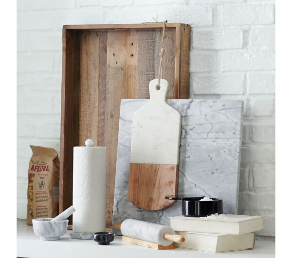 Marble + Wood Chopping Board