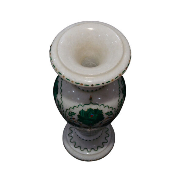 Handcrafted Marble Inlay Flower Pot - Image 3