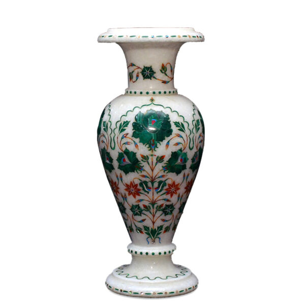 Handcrafted Marble Inlay Flower Pot - Image 2