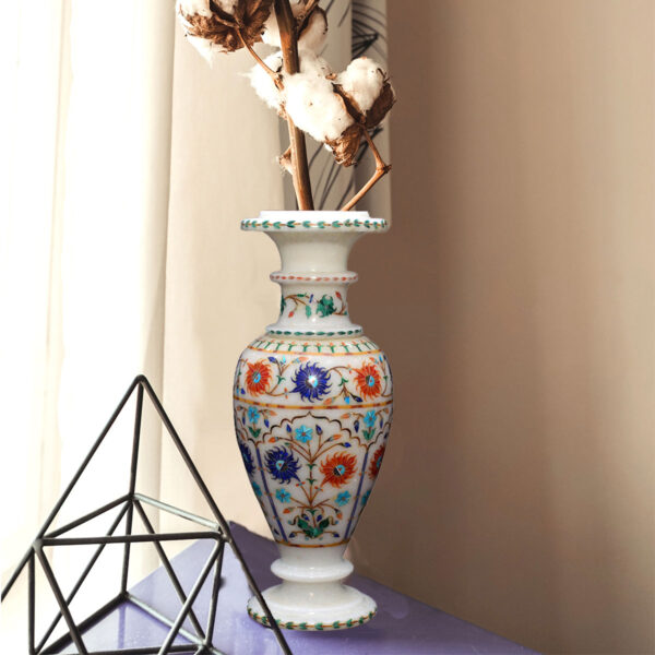 Marble Inlay Flower Pot