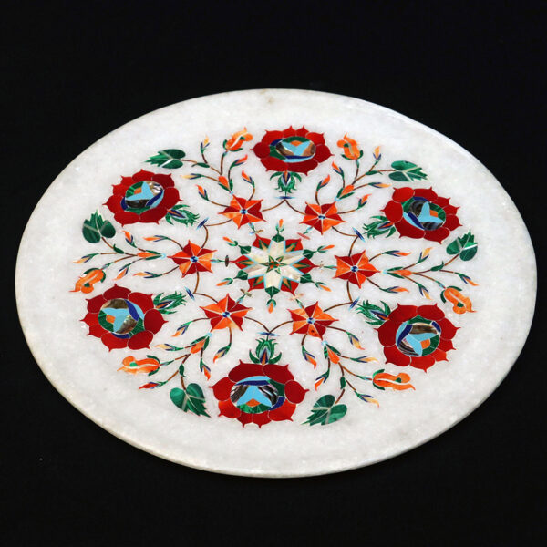Round Marble Inlay Plate - Image 2