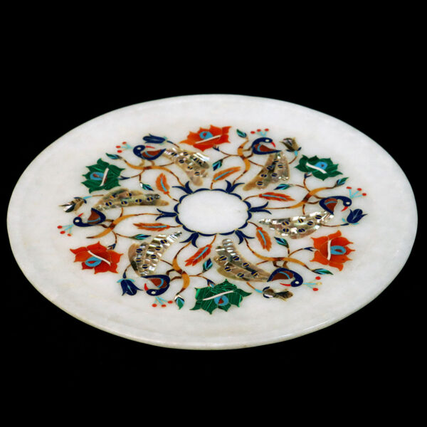 Round Marble Inlay Plate - Image 2